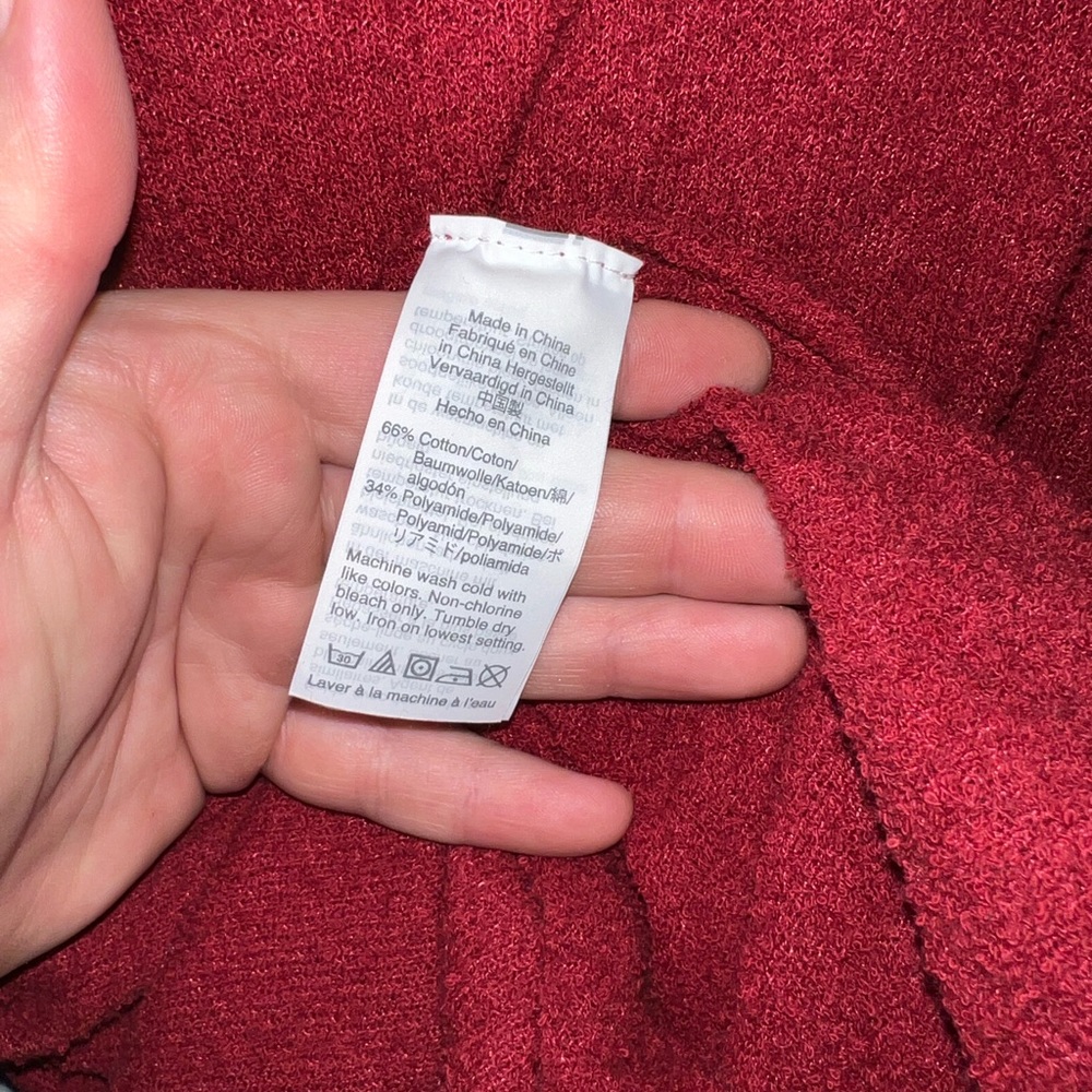 Madewell Red Tie-Front Marin Sweater Tee - Picture 6 of 6